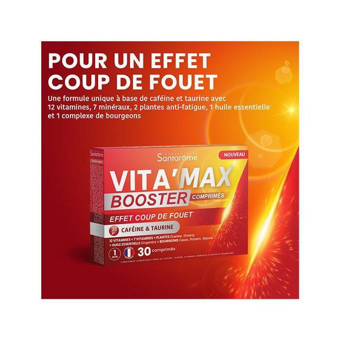 Santarome Vita#039;Max Booster Anti-fatigue Caffeine &; Taurine 30 Tablets