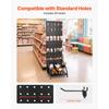 SucceBuy Standing Pegboard Display with Casters & 30 Hooks Thickened Steel Peg Board Panel for Retail Store Jewelry Shop