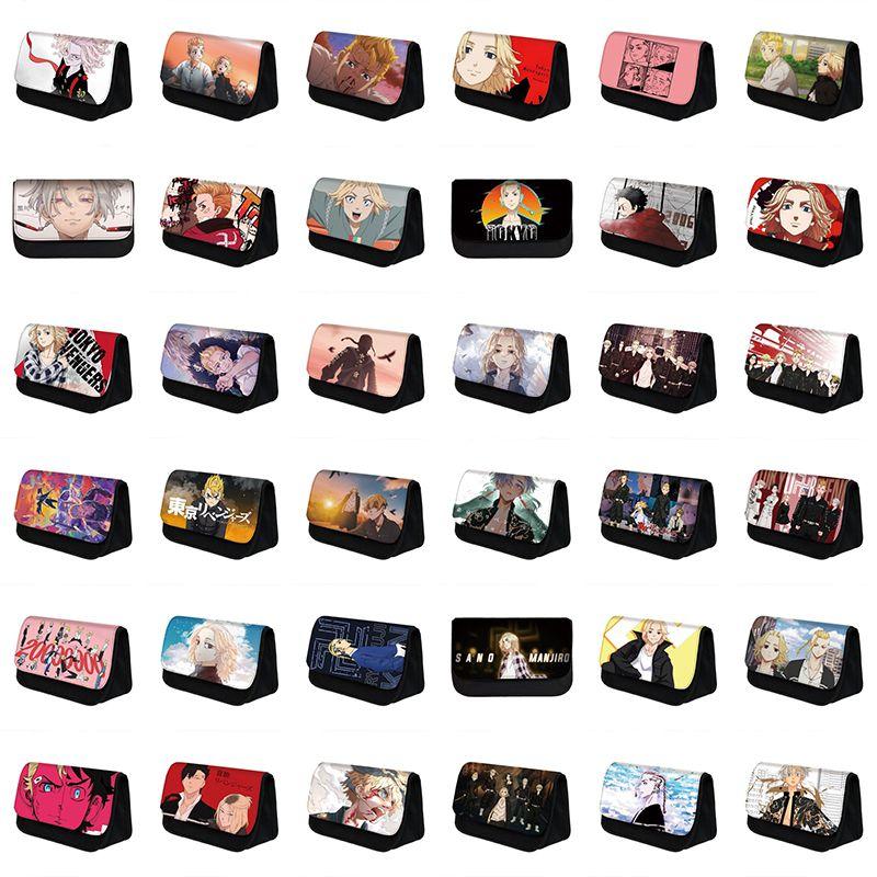 Tokyo Polyester Revengers School Pencil Case Large Capacity Writing Case Double