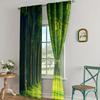 2pc,  Window Drapes Forest1 Blackout  Polyester Wall Decor Suitable for Room/bedroom/Window Decor