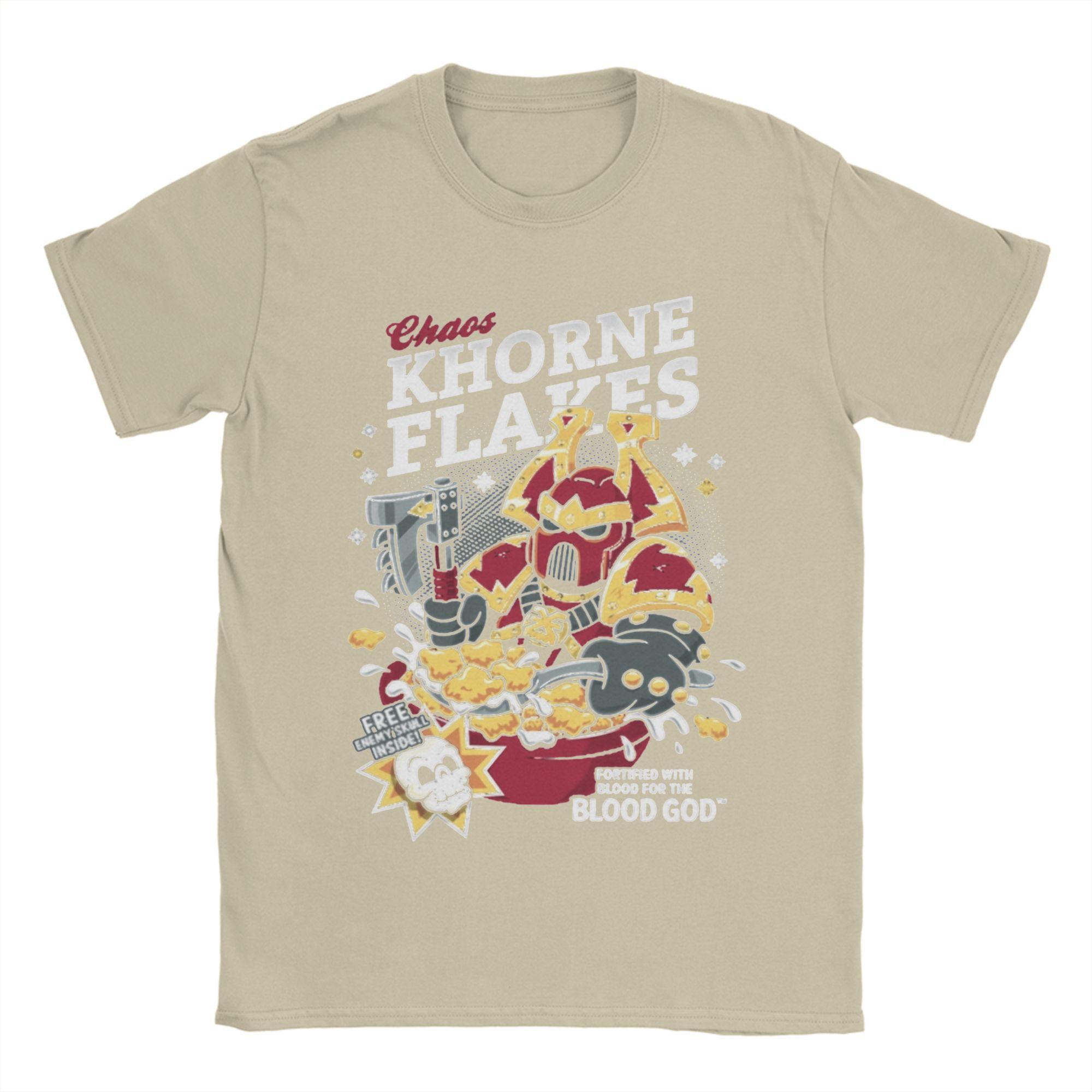 

Chaos Khorne Flakes Merch Футболки унисекс Хлопковая футболка Графический принт W-Warhammered 40k Футболка Одежда S хаки