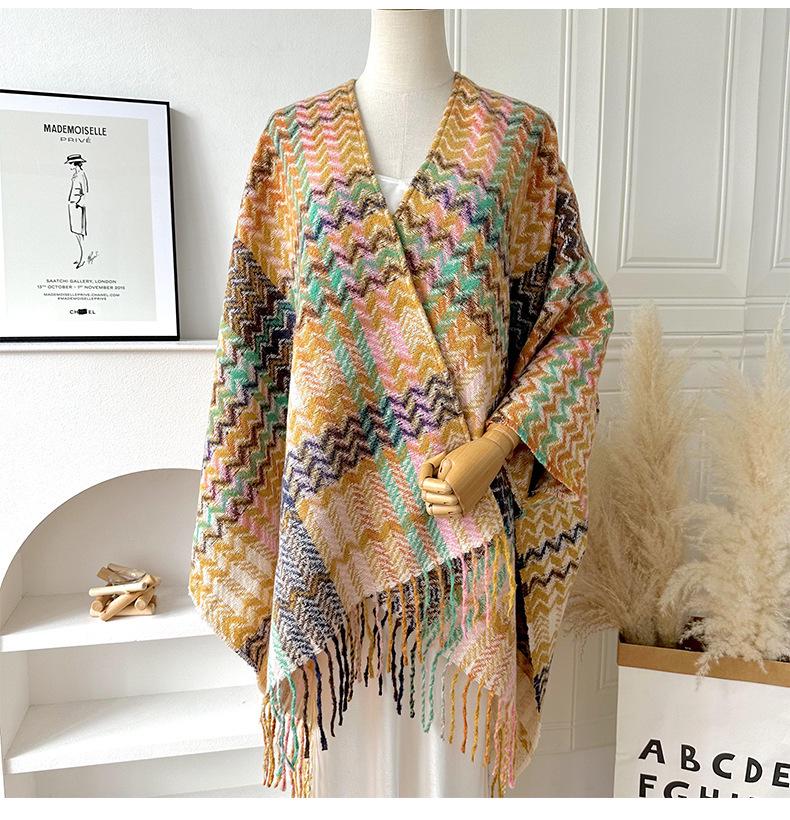 Sichuan Tibetischer Ethno-Schal Umhang: Damen High-End Warme Oberbekleidung