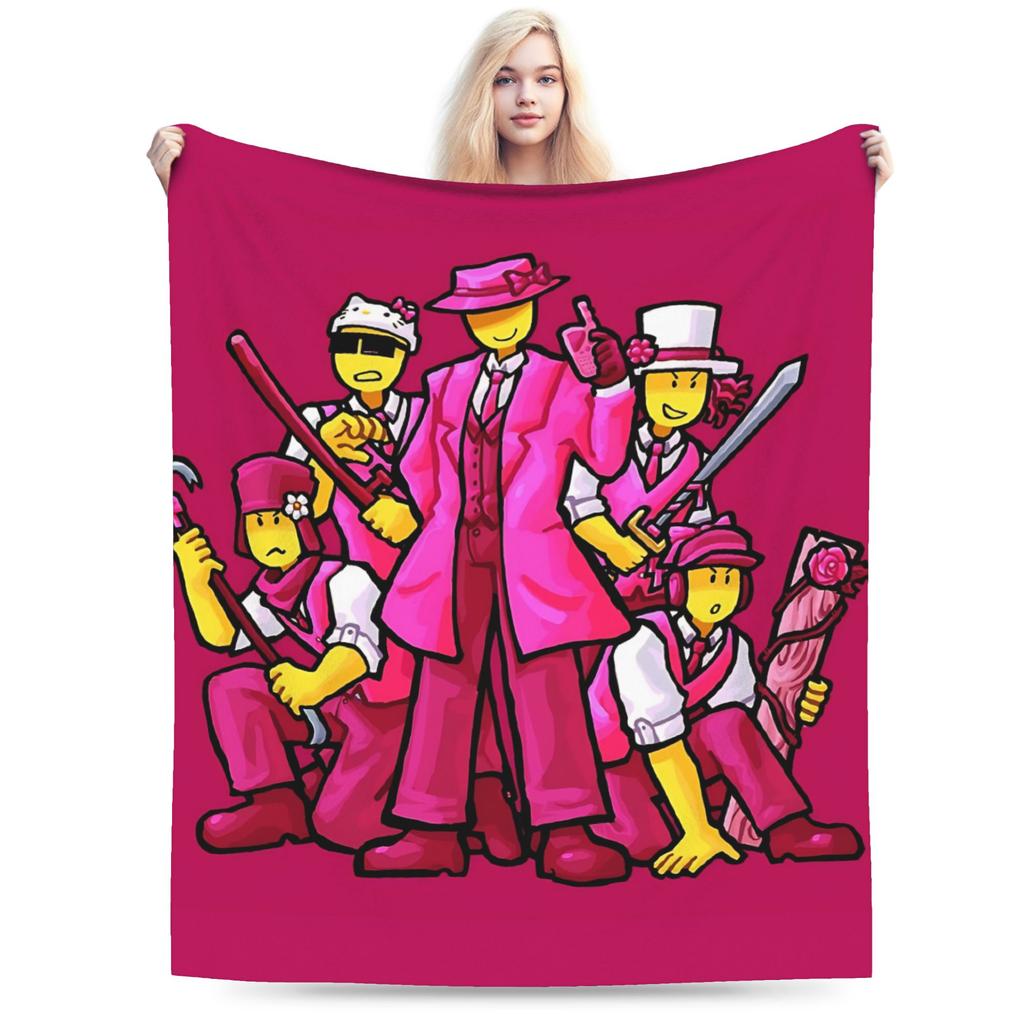 Forsaken Game Art Pixel Charakter Flanelldecken Junge Mädchen Warm Gemütlich Überwurfdecke Winter Außen Bettdecke Sofa Bettbezug