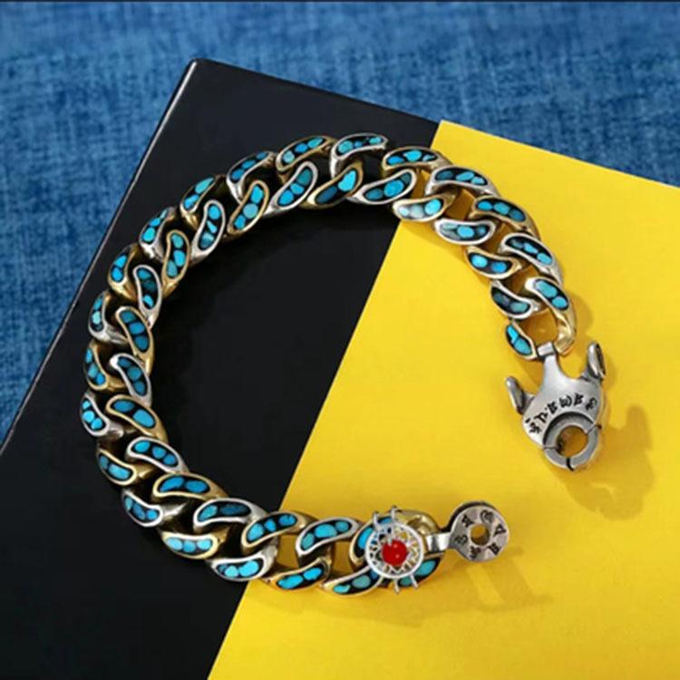 New High-end Six Character Mantra Ring Men's and Women's Bracelet Fashionable National Court Bracelet