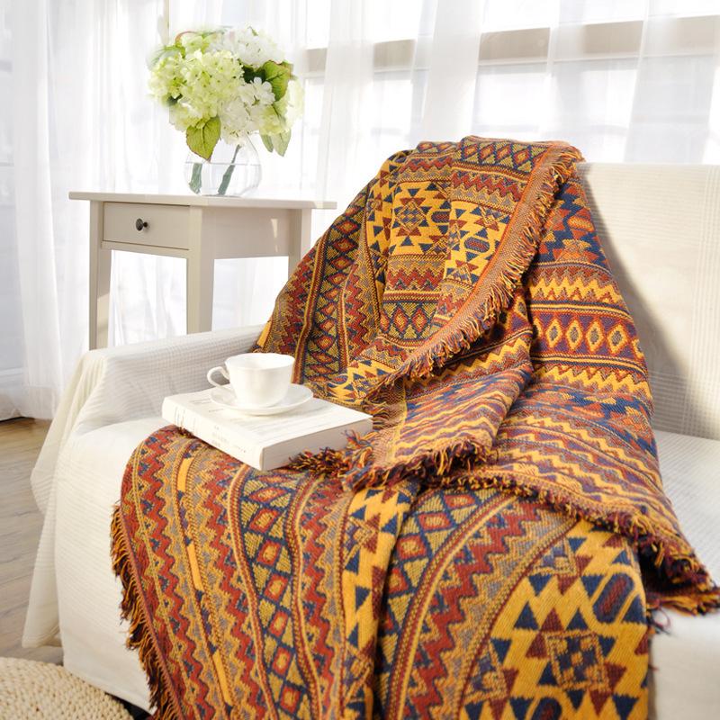European Sun God Pattern Non-Slip Sofa Cover & Throw Blanket