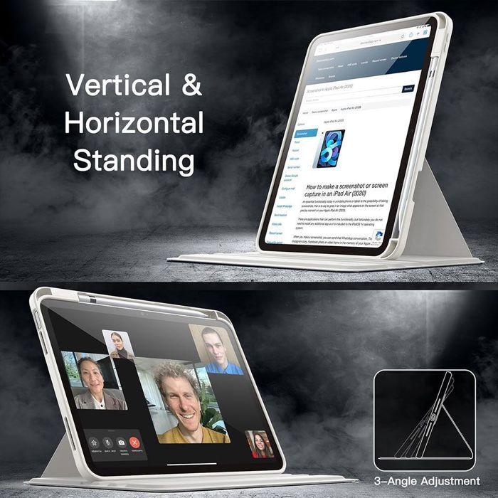 Coque Rotative - BOOLING - pour iPad A16 / iPad 10 2022 - Antichoc avec Porte Stylet - Gris