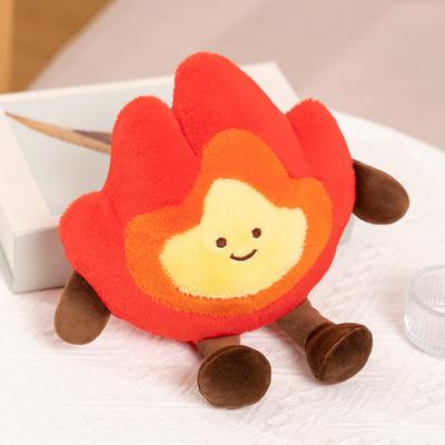 Flame Plush Toy for Kids Smiling Flame Character Pillow Soft Stuffed Toy Playtime