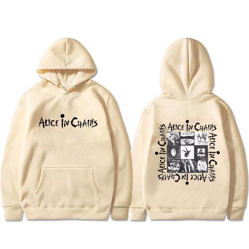Rock Band Alice in Chains Album Grafik Hoodie Herren Damen Freizeit Beliebt Pullover Hoodies Herrenmode Hip Hop Punk Streetwear