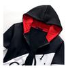 Gebacades Unisex Long Sleeve Hooded Sweatshirt Slim Size 3XL Men's Set, Fit, Fall/Winter Loungewear, Black,