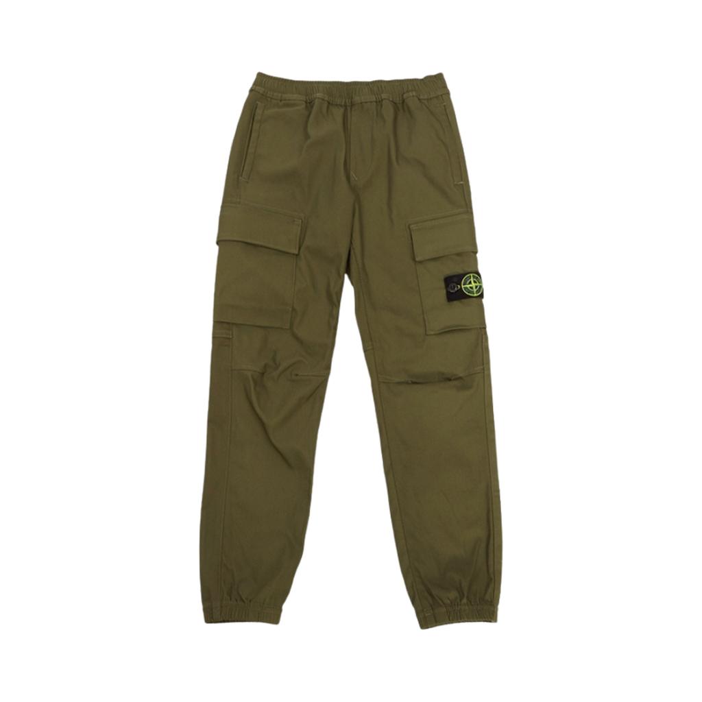 Stone Island Solid Color Elastic Cuff Casual Pants Kids bottoms Brown 791630712-V0054