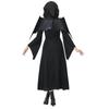 New Adult Female Halloween Cos Demon Witch Costume Cosplay Long Black Dress Set