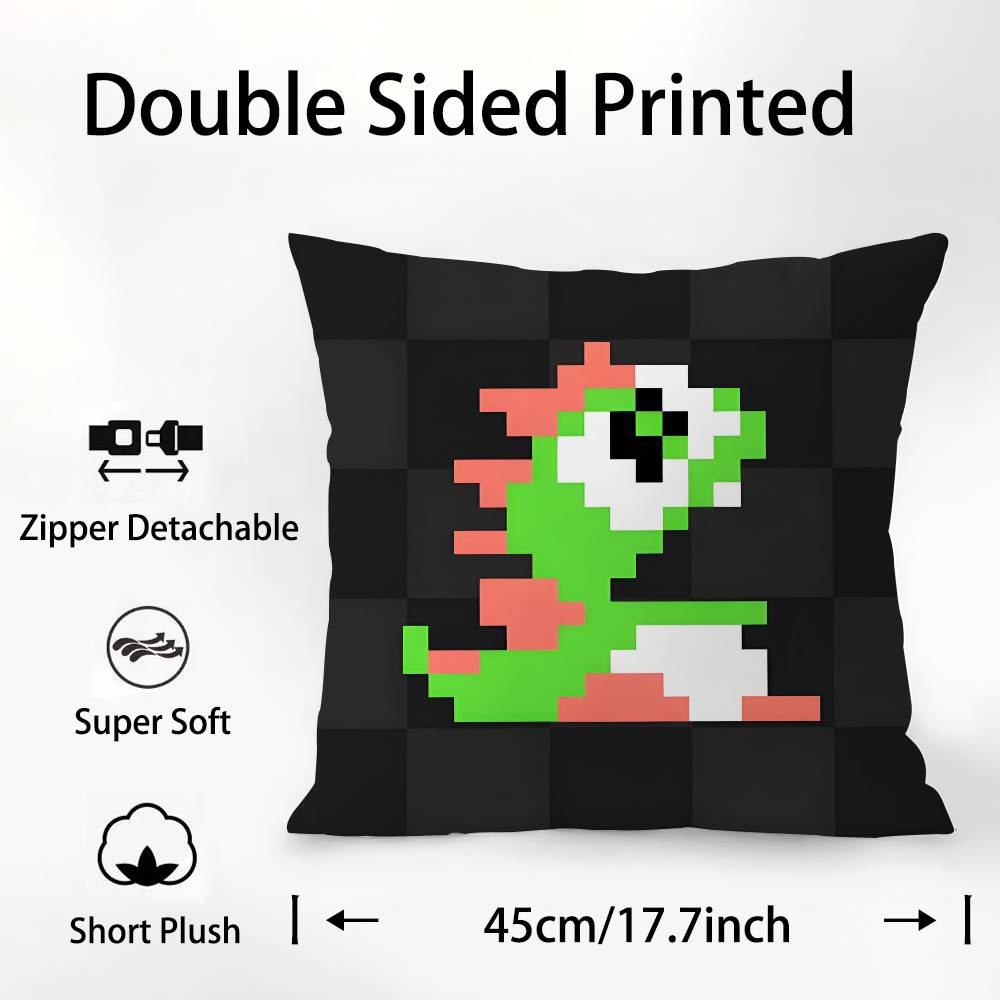 Game Bubbles B-Bobble Pillow Case Square Double‑Sided Print Cushion Case For Sofa Home Bedchamber Decor Gift