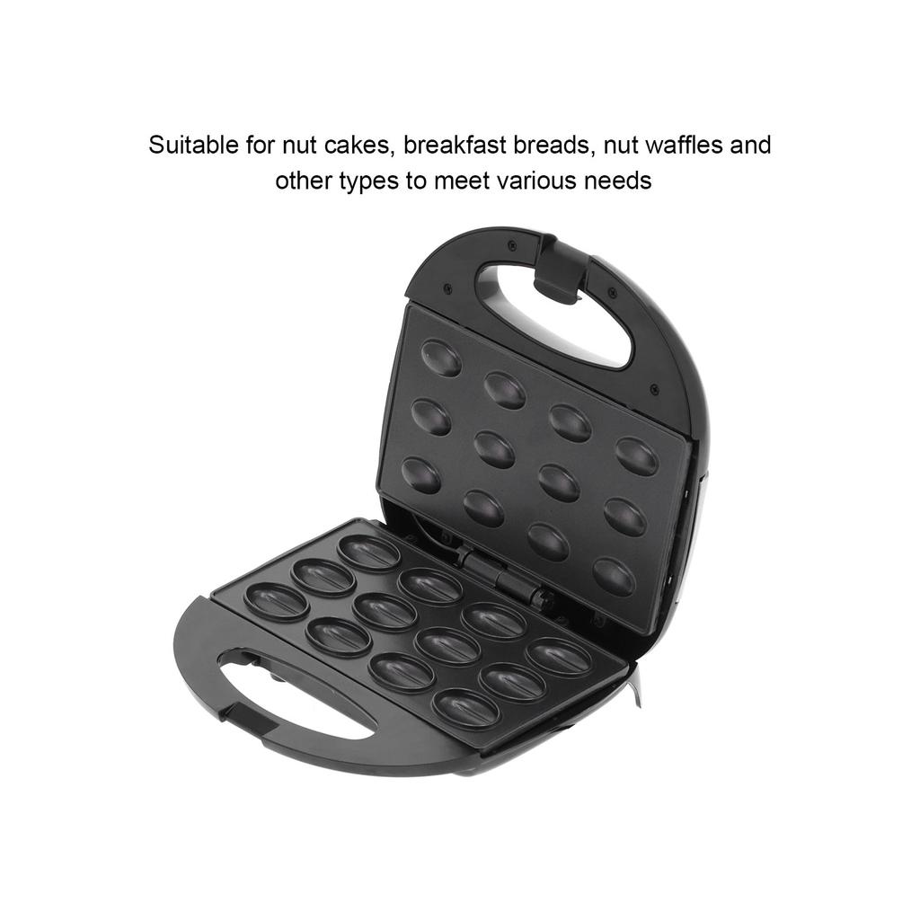 Mini Electric Walnut Cake Maker 12 Cake Troughs Automatic Nut Waffle Bread Machine Sandwich Iron Toaster Baking Breakfast Pan