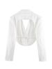 New Women Spring Summer Casual White Two Button Cropped Vest Lapel Collar Curved Hem Sleeveless For Work Office Daily Wear
