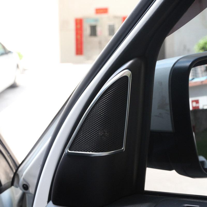 For Land rover Discovery 4 LR4 2009-2016 Car-Styling ABS Chrome Audio Speaker Frame Trim Auto Accessories 2pcs