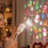 LED Projector Light USB Christmas Snowflake Light Flexible Gooseneck Projection Lamp Ambient Night Lamp for Bedroom Ceiling Decoration