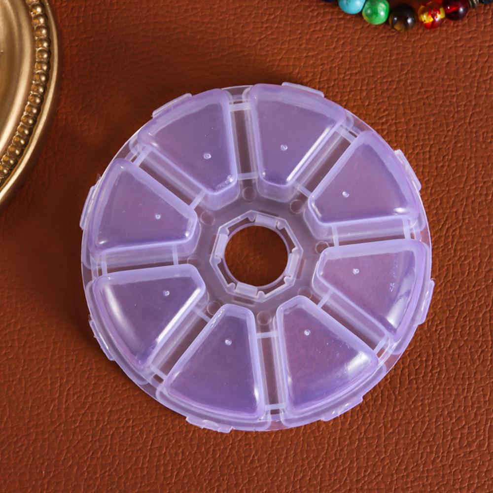 Fashion Transparent Beads Empty Storage Box Jewelry Container 8 Grids Nail Art Rhinestones Case