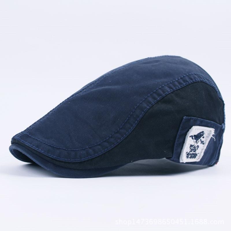Cotton Peaked Cap Men'S Ladies Beret Academy Wind Forward Hat Hot Hat Middle-Aged And Elderly Hat