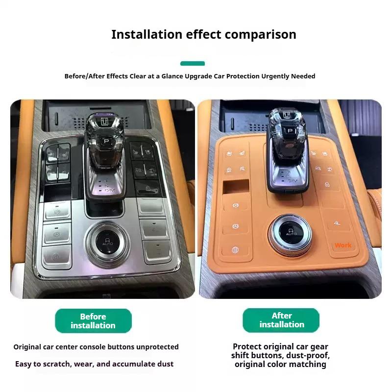 For GWM Tank 500 Hi4-T Car Central Control Dustproof Silicone Pad Scratch and Dust Gear Panel Protection Pad Car Accessories