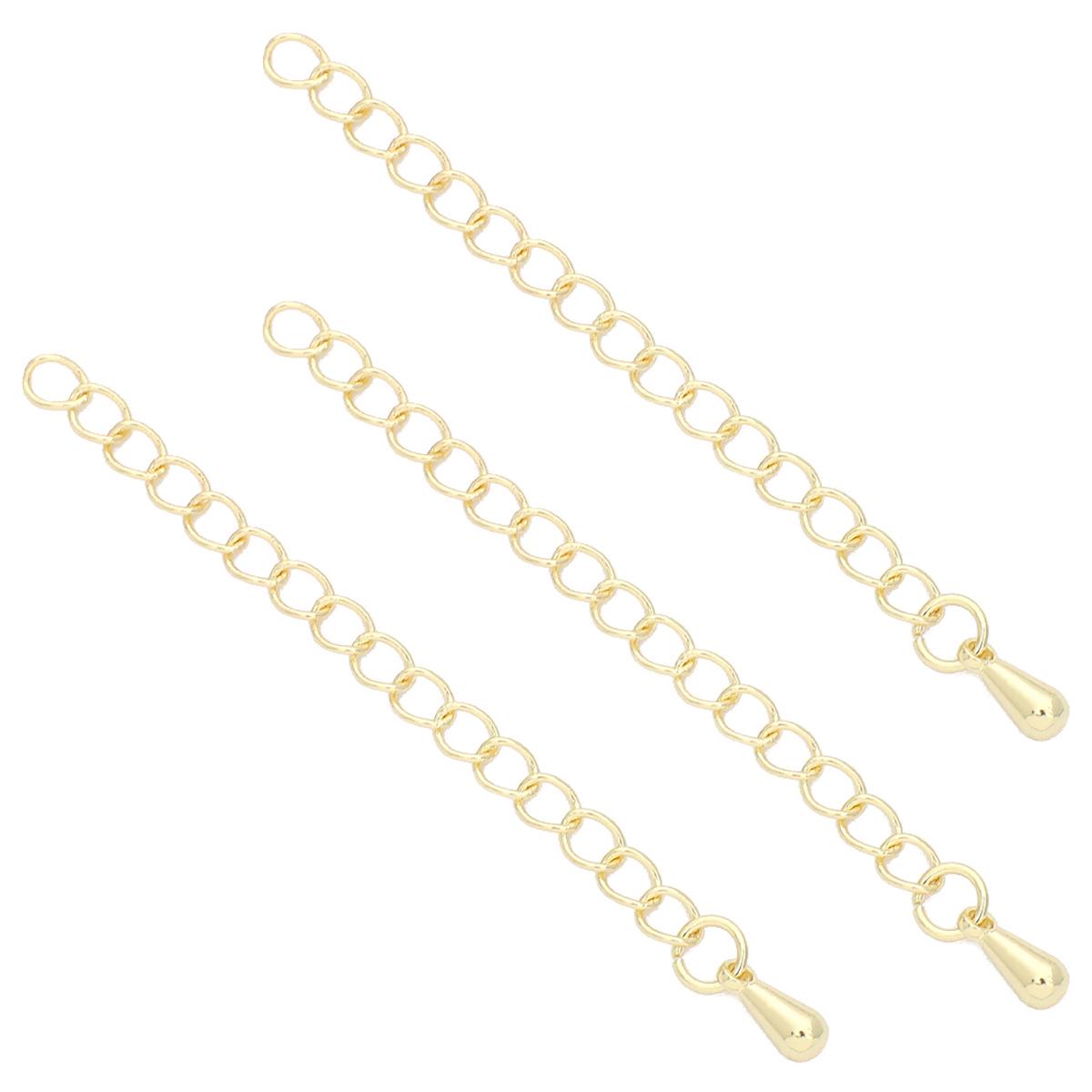 

14K/18K Золотое наполнение, сохраняющее цвет, каплевидная удлинительная цепочка для самодельных браслетов и ожерелий, ювелирная фурнитура