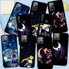 Phone Case for iPhone 17 16 15 Plus X XR 16E Huawei P30 P20 Lite Redmi Note 14 12 11 13 Pro Max OPPO A60 A80 A40 A18 A38 Anime Sailor Moon Girl Cover
