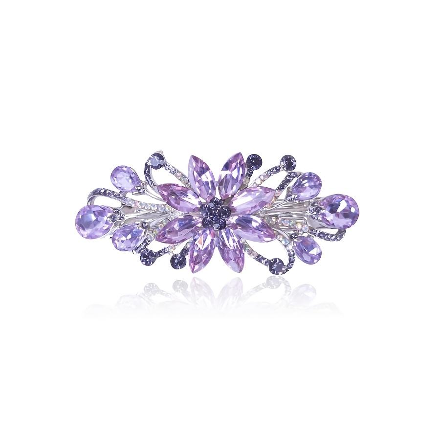 

1PC Ladies Dress Up Headgear, Flower Hairpin, Elegant Ladies Hairpin Hairpin, Small Fresh Edge Clip. фіолетовий