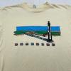 Vintage 80s LIGHTHOUSE FORT STORY VIIRGINA T-Shirt M/L Art