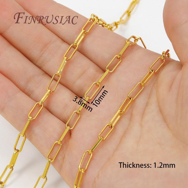 1 Meter 18K Gold Plated Brass Chain Necklaces Making Accessories,Decorative Chain For Jewellery,DIY Jewelry Chains Fittings