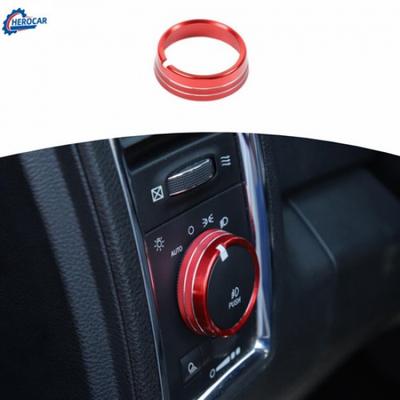 Headlight Switch Button Knob Trim Ring Decoration Red For 10-2017 Dodge RAM 1500