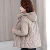 Autumn Winter Thicken Warm Parka Women Casual Solid Color Big Pocket Loose Short Hooded Coat Jackets Outwear