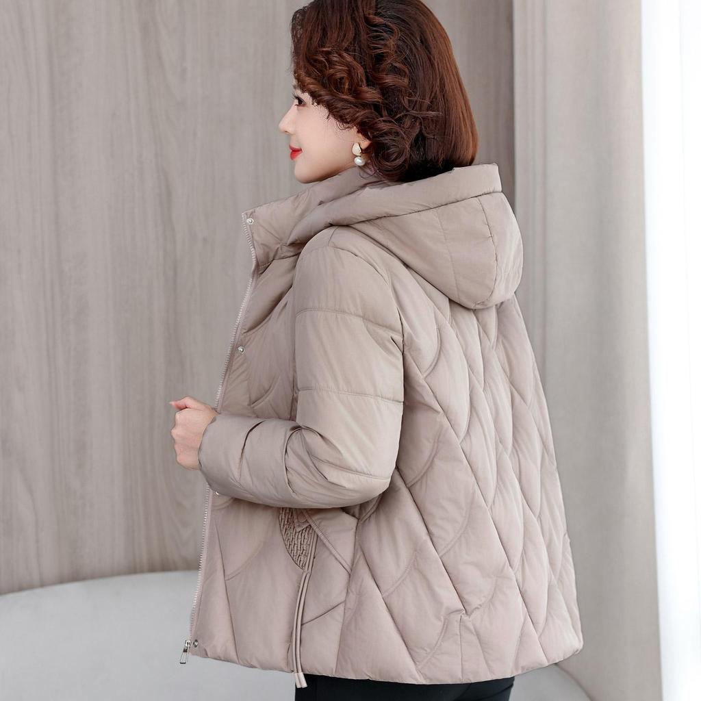Autumn Winter Thicken Warm Parka Women Casual Solid Color Big Pocket Loose Short Hooded Coat Jackets Outwear