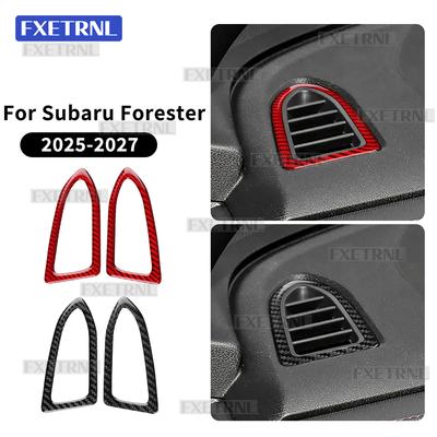 Air Outlet Side of Dashboard For Subaru Forester 2025 2026 2027 Real Soft Carbon Fiber Sticker LHD RHD Car Interior Accessories