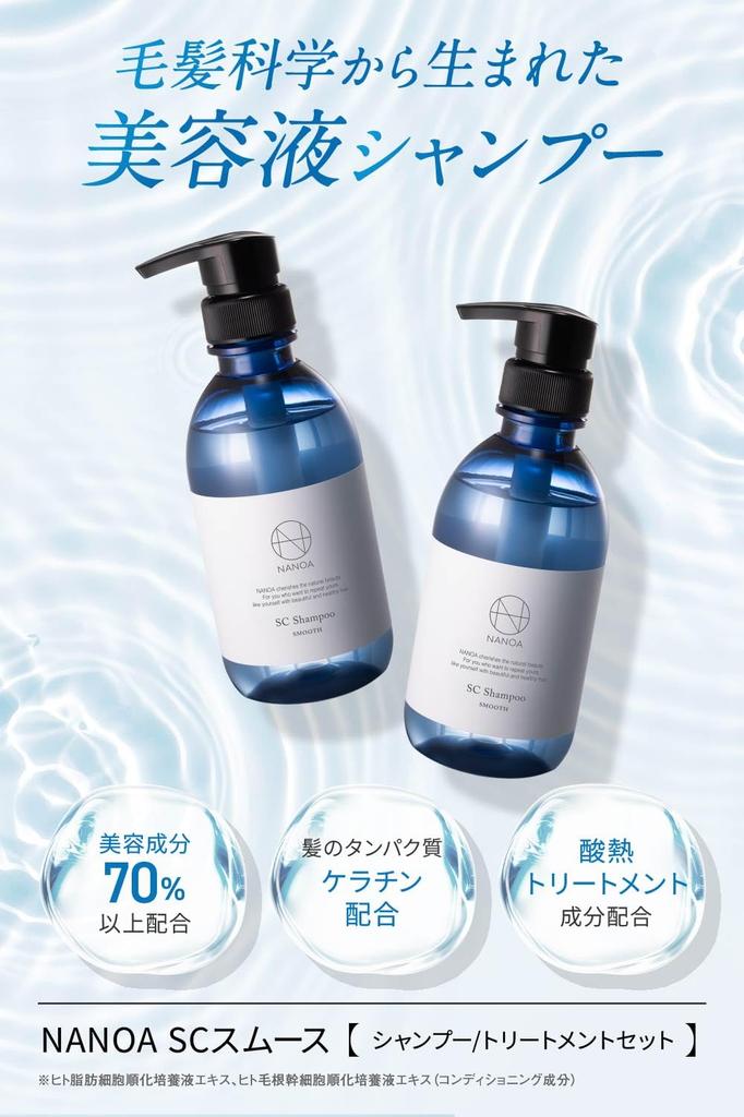 NANOA Treatment: Doctor-Recommended Keratin Human Stem Cell Rinse-Off Hair Treatment with Salon Conditioner, Exclusive to Hair Salons, Fruity Floral S