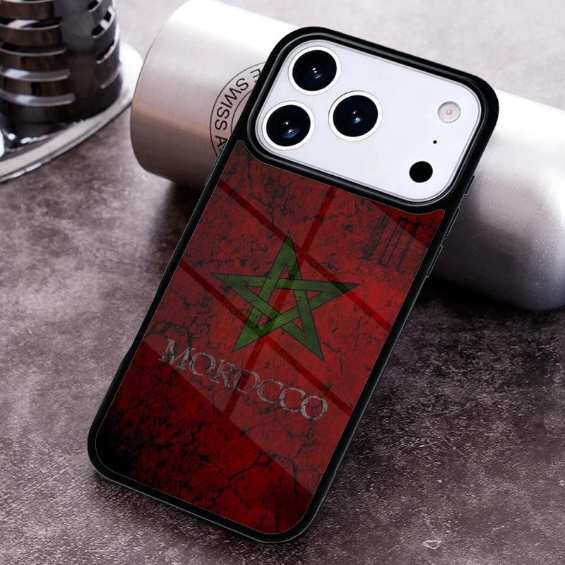 Maroko Maroc Marocká vlajka Pouzdro na telefon pro iPhone 17 16 15 Pro Max Air 14 13 12 11 Plus Nárazuvzdorný Capa Kryt
