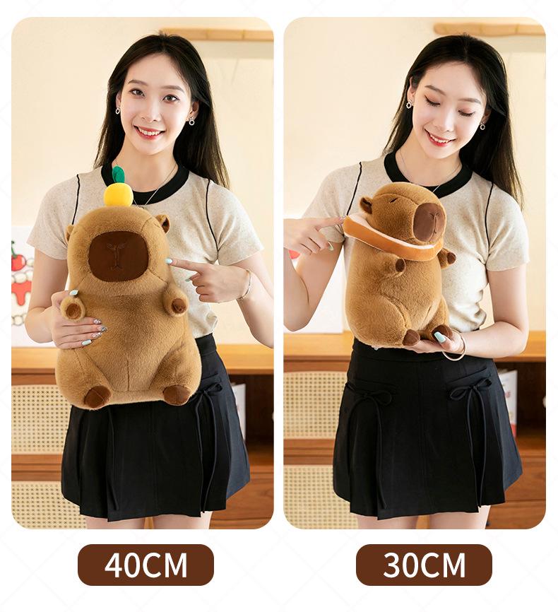 Capybara Plush Toy Doll - Cartoon Throw Pillow & Stuffed Animal Birthday Gift