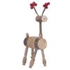1 pièce Élégant Ornement Cerf en Bois Fait Main Matériau Durable Finition Rustique Décor de Table Cerf Statue Renne Décor de Salon
