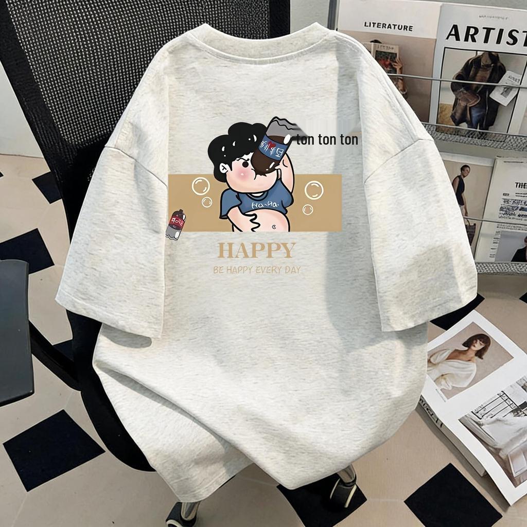 Chic Loose Fit Cotton T-shirt - Women's High-End Summer 2026 Design