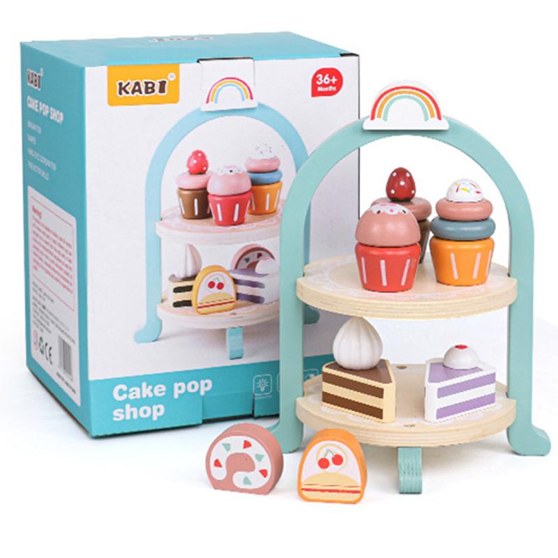 Non-Toxic Wooden Afternoon Tea Set Toy Pretend Play Food Learning Role Play Game Early Educational Toys For Toddlers Children Kids Gifts