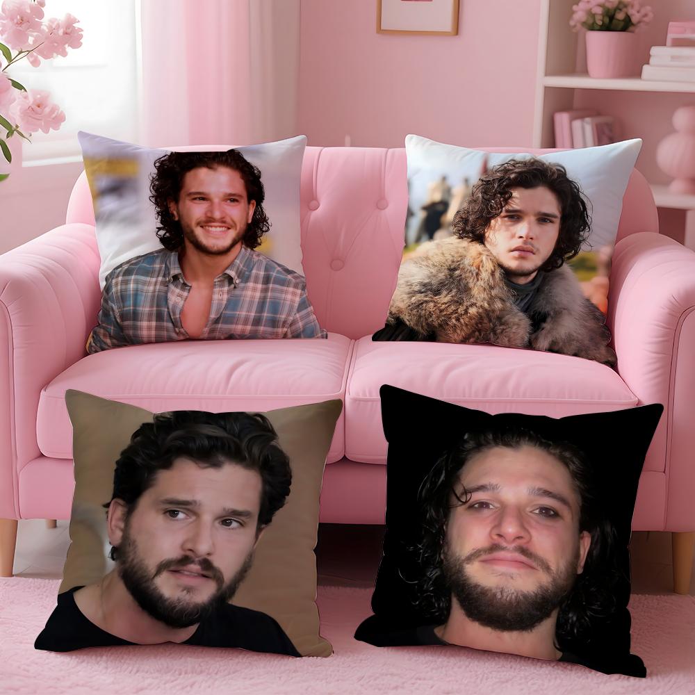 Movie Kit Harington Cushion Cover Cushion Cover Set 4Pcs 50X50 45X45 40X40 Pillowcase Decorative Sofa Home Decor