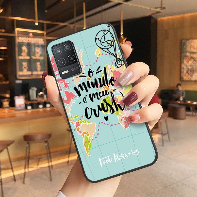 Funda Travelling World Map Travel Plans Phone Cover For Oppo Realme 8Pro 6PRO 6i 7pro 9i 9pro C11 C21 C25Y C25S C3 Q3S XT Cases