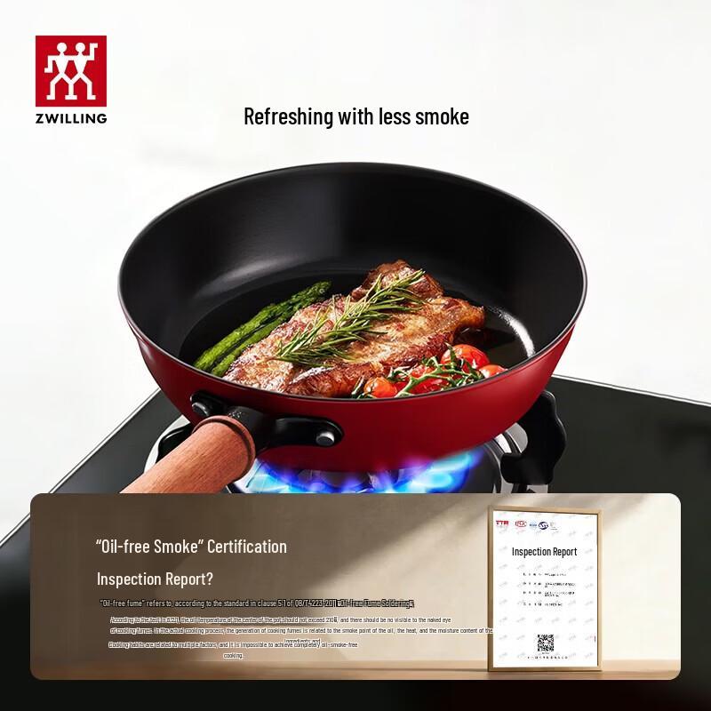 Zwilling Titanium Enamel Cast Iron Deep Frying Pan, 24cm