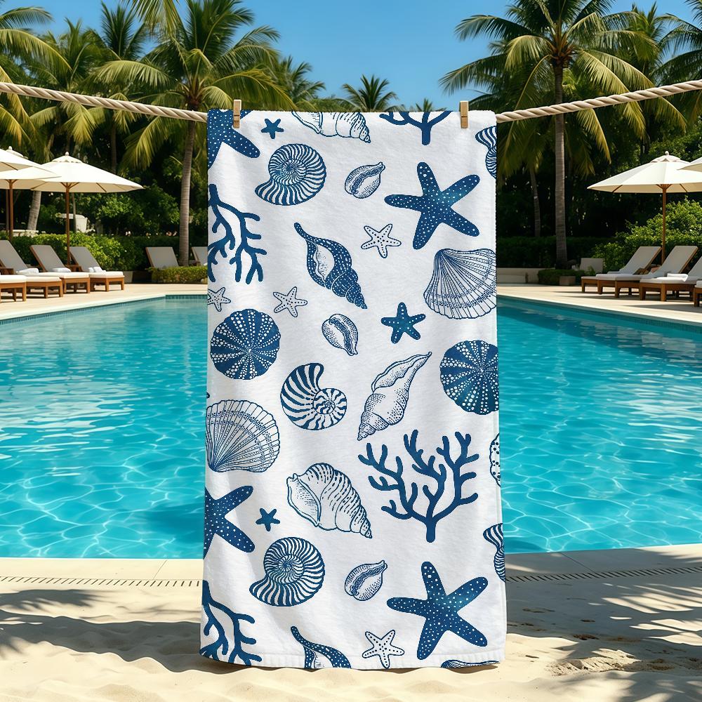 Fashion Towel For Outdoor Camping Beach Towel Super Ocean Absorbent Quick-Drying Summer Shells Towel