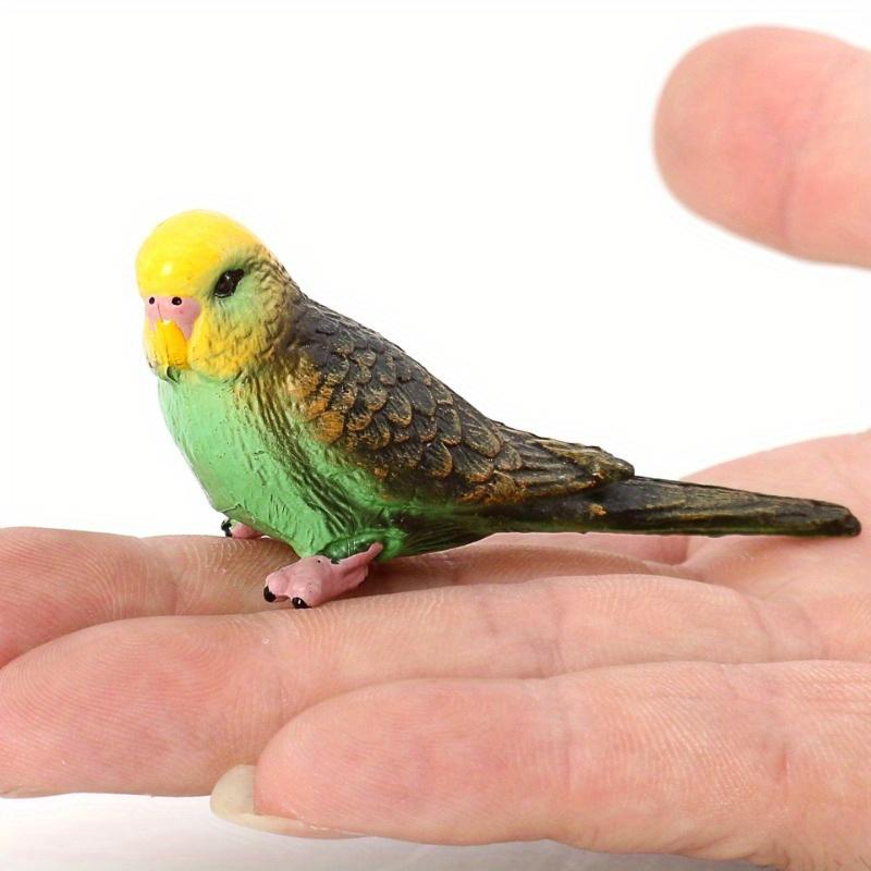 

2PCS Creative Simulation Parrot Parakeet Miniature Landscape Ornament Animal Model Lawn Figurine Artificial Bird Photography