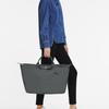 New LONGCHAMP Le Pliage Green Canvas With Leather Trim Canvas Bag Travel Bag Handbag Large Size Women's Graphite Gray 1624919P66