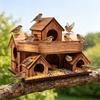 Weather Resistant Bird Villa Nest Handmade Bird Breeding Box Wild Birds Habitat Garden