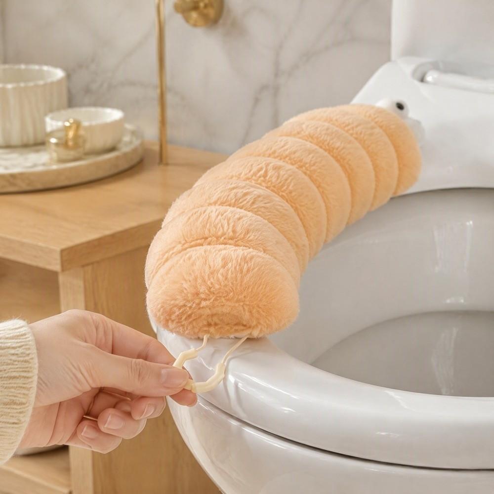 Warm Plush Toilet Seat With Handle Toilet Mat Universal Toilet Seat Cushion Winter Warmth