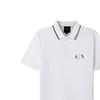 ARMANI EXCHANGE Polo Shirts Men's White Polo Collar Moderate Straight Fit 6KZFGA-ZJ4YZ-1100