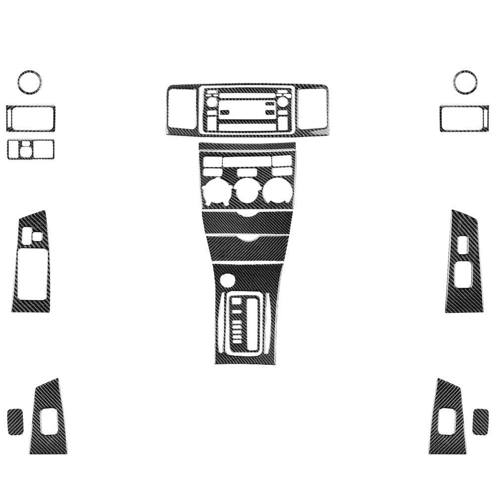 For Toyota Corolla 2003-2008 Carbon Fiber Central Control Gear Shift Air Vent AC CD Window Lift Trim Set Car Accessories Sticker