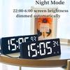 Smart Voice-Activated LED Alarm Clock with Dual Alarms Night Mode and Temperature Display for Bedroom or Desk