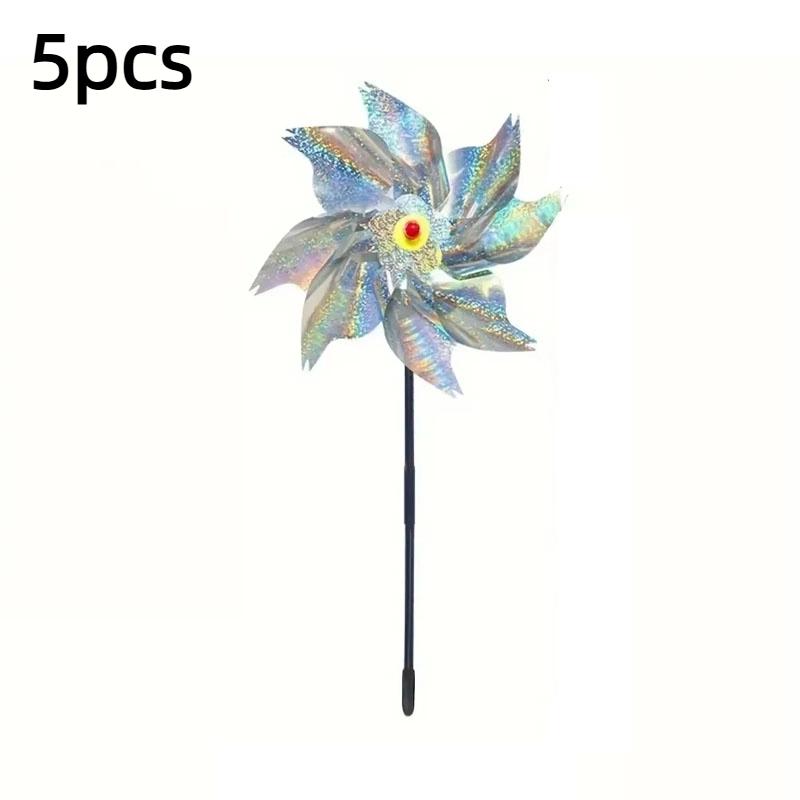 

5PCS Bird Repeller Reflective Windmill Bird Repellent Anti Birds Windmill Spinner Child Windmill Garden Orchard Protection 5PCS